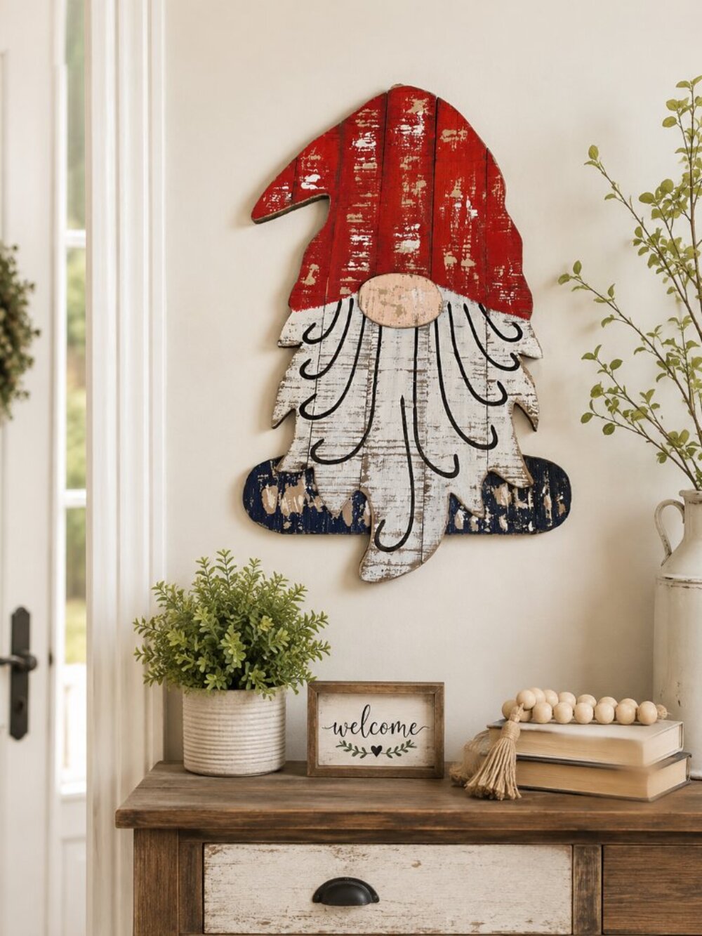 Spring Shop Patriotic Gnome Wooden Wall Decor